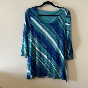 Miraclesuit Shapewear 3/4 Sleeve‎ Tunic Top With Liner Size Medium *READ*